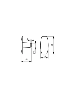 Paire de boutons pour porte, carré 6mm, 1 portée, argent - THIRARD