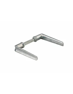 Paire de béquilles Alsace pour porte, carré 8mm, 1 portée, argent - THIRARD