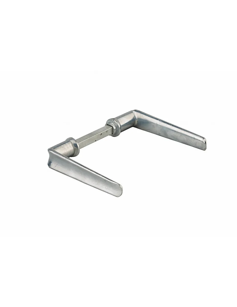 Paire de béquilles Alsace pour porte, carré 8mm, 1 portée, argent - THIRARD