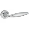 Paire de béquilles Arion pour porte, carré 7mm, chromé satiné/chromé brillant - THIRARD