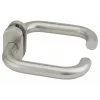 Paire de béquilles arrondies pour porte, carré 7 mm, aspect inox - THIRARD