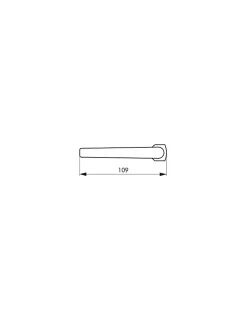 Paire de béquilles Crecy pour porte, carré 7mm, argent - THIRARD