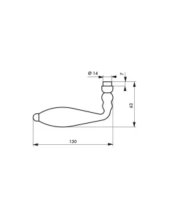 Paire de béquilles double fil torsadé pour porte, carré 6x100mm, 1 portée, noir - THIRARD