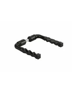 Paire de béquilles fil torsadé pour porte, carré 7x100mm, 2 portées, noir - THIRARD