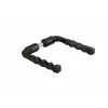 Paire de béquilles fil torsadé pour porte, carré 7 x 70mm, fourreau adaptateur 8mm, laqué noir - THIRARD