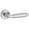 Paire de béquilles Mirella2 pour porte, carré 7mm, chromé brillant/satiné - THIRARD