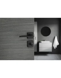Paire de béquilles Modena pour porte, carré 7mm, noir mat - THIRARD