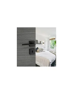 Paire de béquilles Modena pour porte, carré 7mm, noir mat - THIRARD