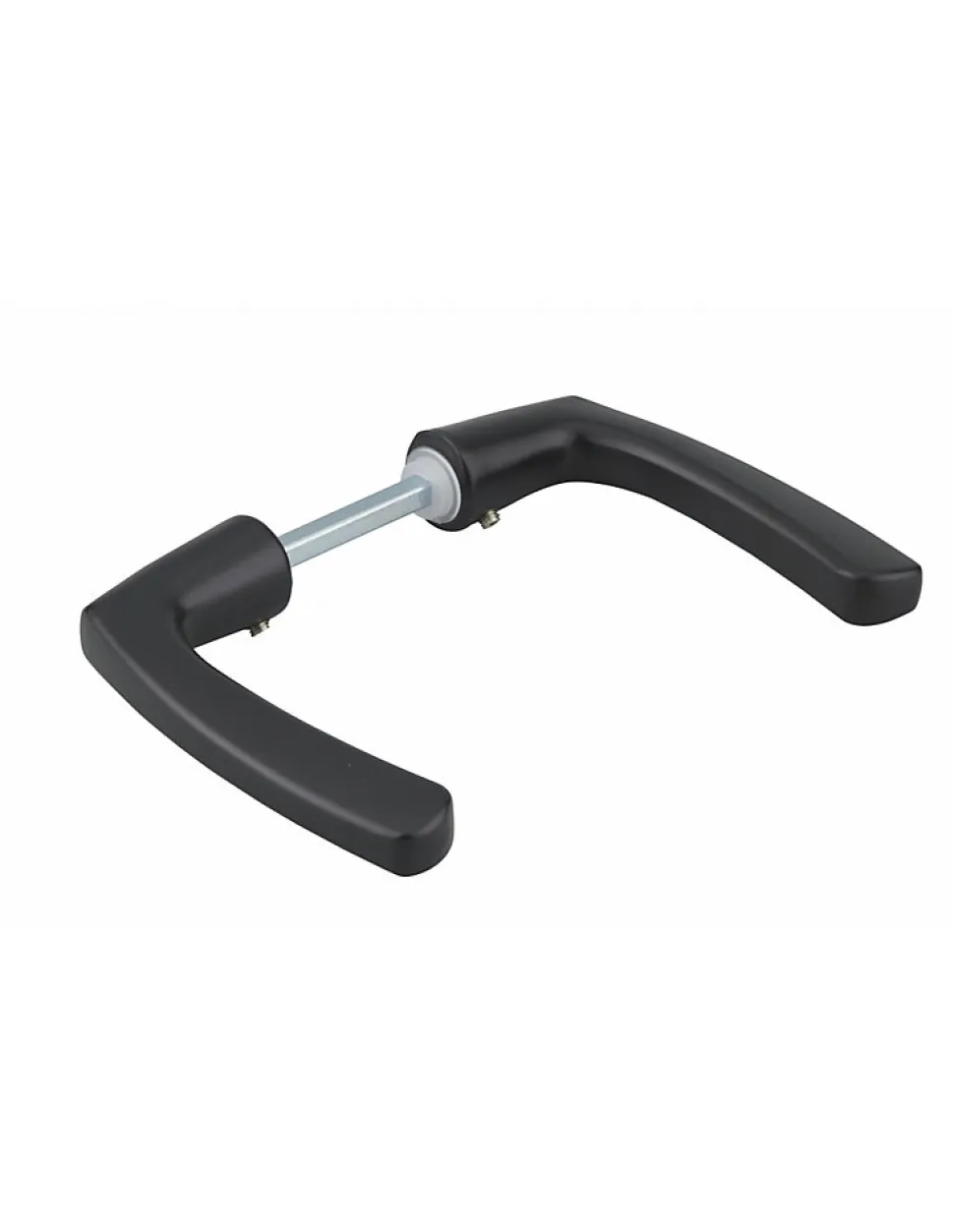 Paire de béquilles pour porte, carré 6x110mm, 1 portée, noir - THIRARD