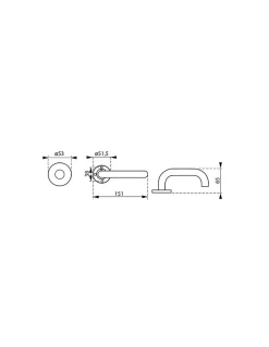 Paire de béquilles pour porte, carré 7mm, aspect inox, vis de fixation invisible - THIRARD