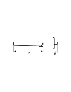 Paire de béquilles pour porte d'entrée Chantilly, carré 7mm, laqué blanc - THIRARD