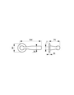 Paire de béquilles pour porte, inox, carré 7mm - THIRARD