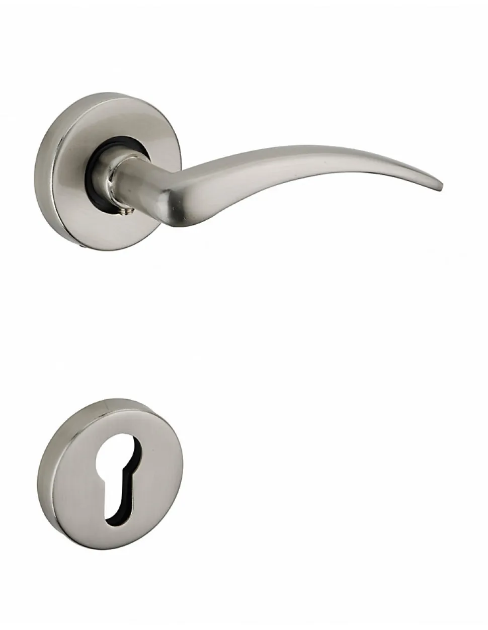 Paire de béquilles pour porte, carré 7mm, nickelé satiné - THIRARD