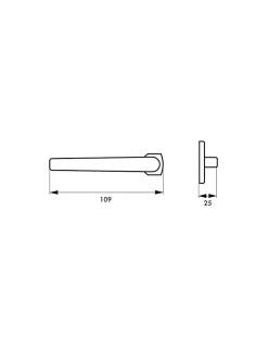Paire de béquilles pour porte d'entrée Chantilly, carré 7mm, anodisé inox - THIRARD
