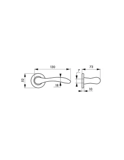 Paire de béquilles pour porte, carré 7mm, inox - THIRARD