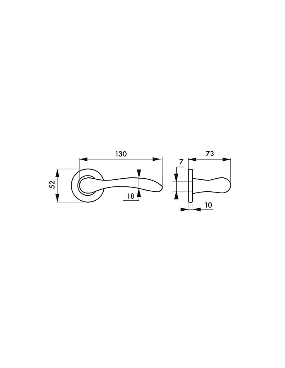 Paire de béquilles pour porte, carré 7mm, inox - THIRARD