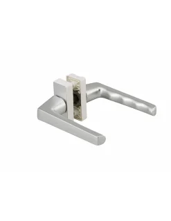 Paire de béquilles pour porte, carré 7mm avec fourreau 7 à 8mm fourni, argent - THIRARD