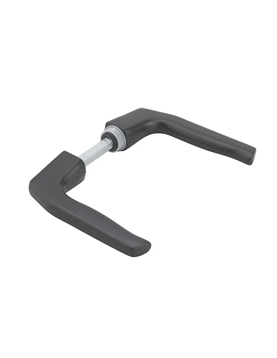 Paire de béquilles pour porte, carré 7mm, 1 portée, noir - THIRARD