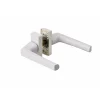 Paire de béquilles pour porte, carré 7mm avec fourreau 7 à 8mm fourni, laqué blanc - THIRARD