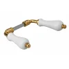 Paire de béquilles pour porte, carré 7mm, 2 portées, porcelaine, blanc - THIRARD