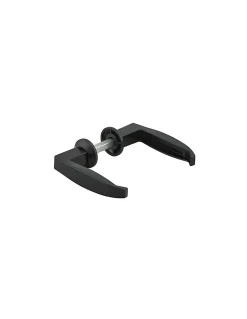 Paire de béquilles pour serrure à crochet de portail, carré 7mm, adaptateur carré 8 mm, noir - THIRARD