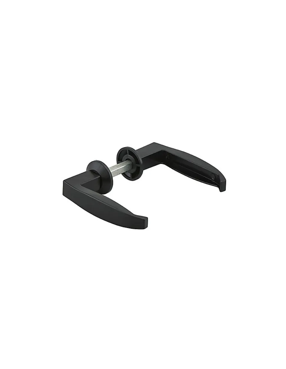 Paire de béquilles pour serrure à crochet de portail, carré 7mm, adaptateur carré 8 mm, noir - THIRARD