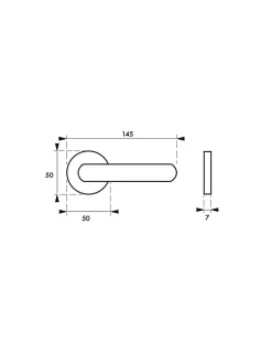 Paire de béquilles Solis pour porte, carré 7mm, nickel satiné - THIRARD