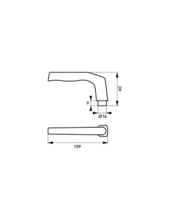 Paire de béquilles torsadés pour porte, carré 7mm, inox - THIRARD