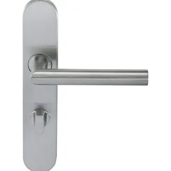 Paire de Poignées de porte KLOSE besser Inox 304 sur Plaque "Noémie vif" - Condamnation sans voyant
