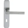 Paire de Poignées de porte KLOSE besser Inox 304 sur Plaque "Noémie vif" - Trou petite clé
