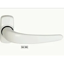 Paire de Poignées de porte KLOSE besser "STELLUS" Blanches - Aluminium - Qualité Maximum.