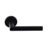 Paire de Poignées de Porte KLOSE besser Inox " ElsaN Noir Black Matt " Angle Vif - Sans rosaces de fonction