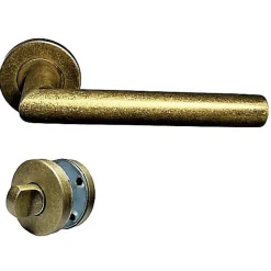 Paire de Poignées sur Rosaces "ANTIQUE OR" Inox 304 - +1 Paire de rosaces condamnation