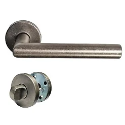 Paire de Poignées sur Rosaces "ANTIQUE ARGENT"- KLOSE besser Inox 304 SILVER - +1 Paire de rosaces condamnation