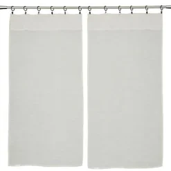 Paire de rideau vitrage Callaly beige l.60 x H.120 cm