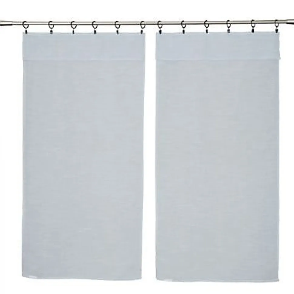 Paire de rideau vitrage Callaly gris l.60 x H.120 cm