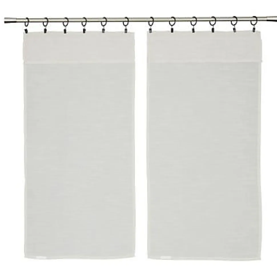 Paire de rideau vitrage Callaly beige l.45 x H.90 cm