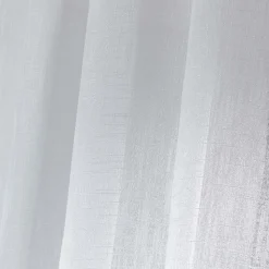 Paire de rideaux voilages - Effet lin (60x120 cm - Blanc)