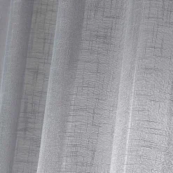 Paire de rideaux voilages - Effet lin (60x120 cm - Gris clair)