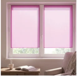Paire de Rideaux Voile 60 x 120 cm Brise bise fuchsia