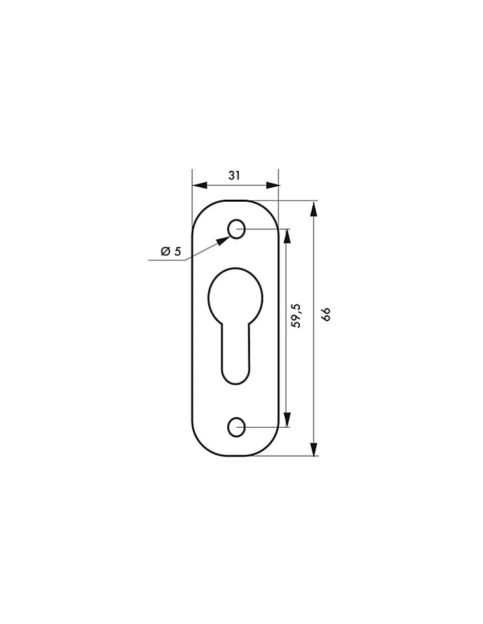 Paire de rosaces cylindre pour porte d'intérieur, argent - THIRARD