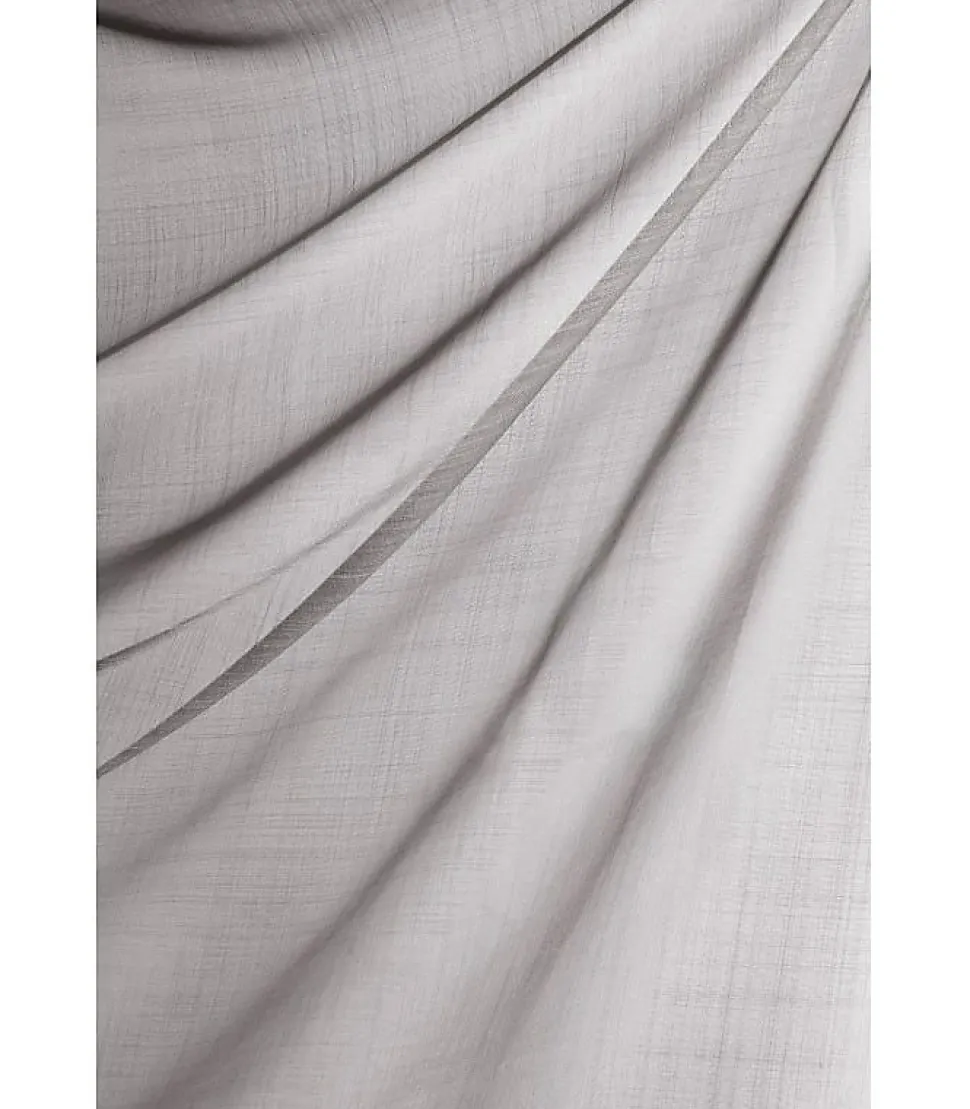 Paire de vitrages unis - 60x140cm - Gris