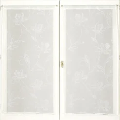 Paire de voilages arabesques en polyester 60x160 cm - Élégance naturelle pour votre intérieur