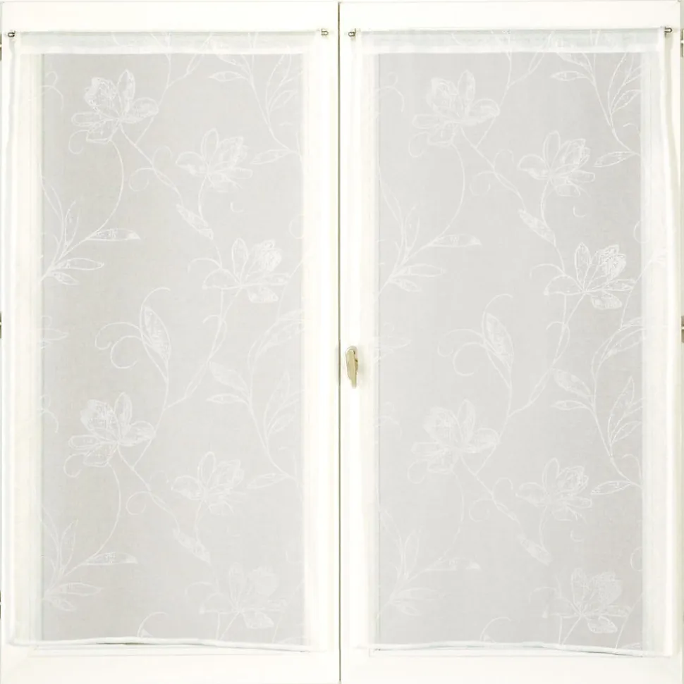 Paire de voilages arabesques en polyester 60x160 cm - Élégance naturelle pour votre intérieur