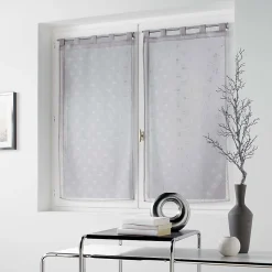 Paire de Voilages "Damina" 60x120cm Gris