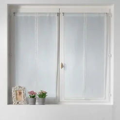 Paire de Voilages "Dentellina" 60x90cm Blanc