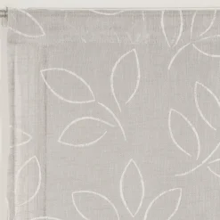 Paire de Voilages Effet Lin Imprimé Gomme 60x90cm - Gris
