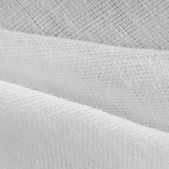 Paire de voilages en étamine blanche avec œillets métalliques - 60x160cm - Prêts à poser
