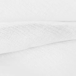 Paire de voilages en étamine unie 60x120cm - Finition passe-tringle, blanc, prêts à poser