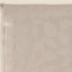 Paire de voilages imprimés feuilles 60x160cm - Finition passe-tringle en galet